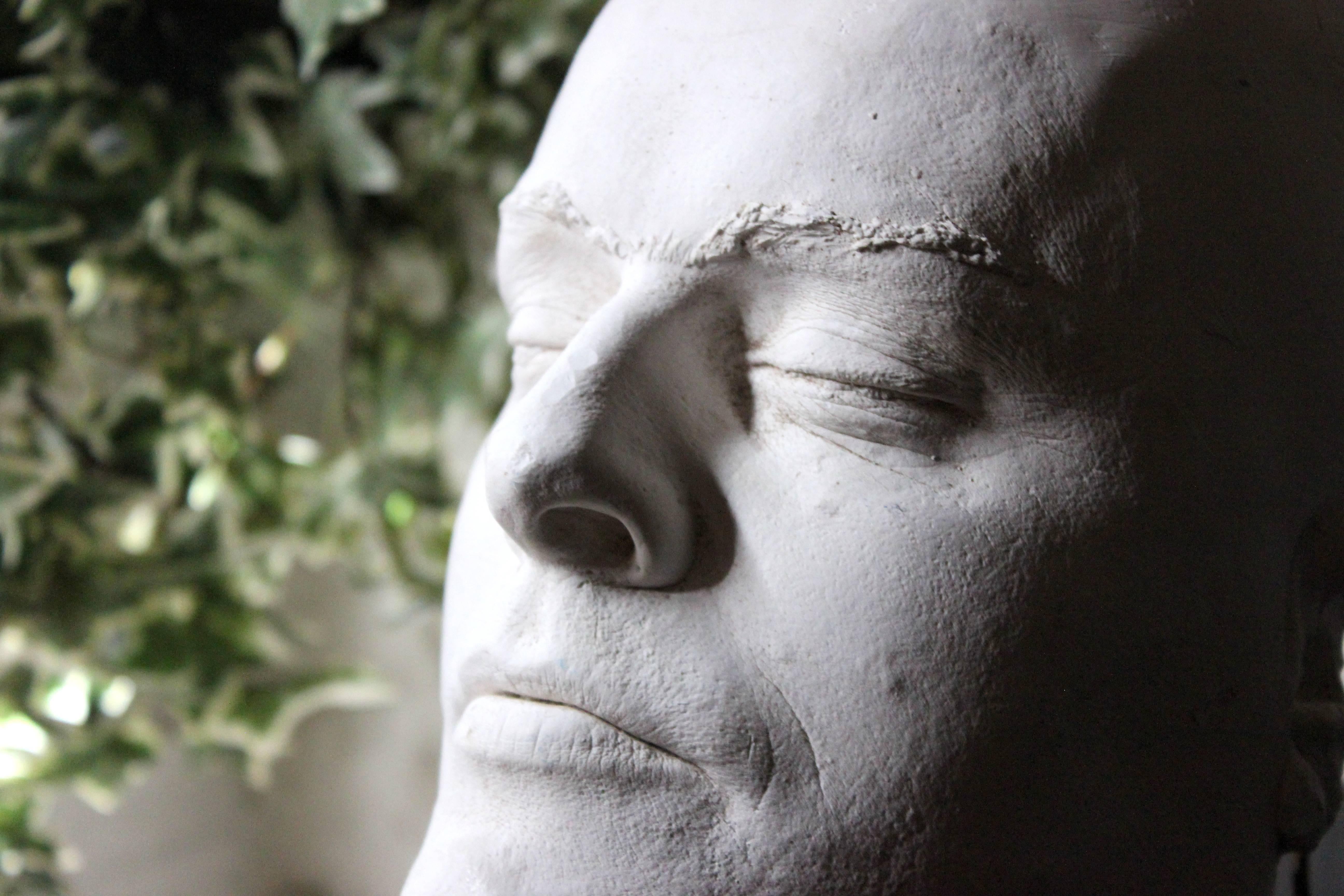 Good 20th Century Plaster Death Mask of a Burly Gentleman 3
