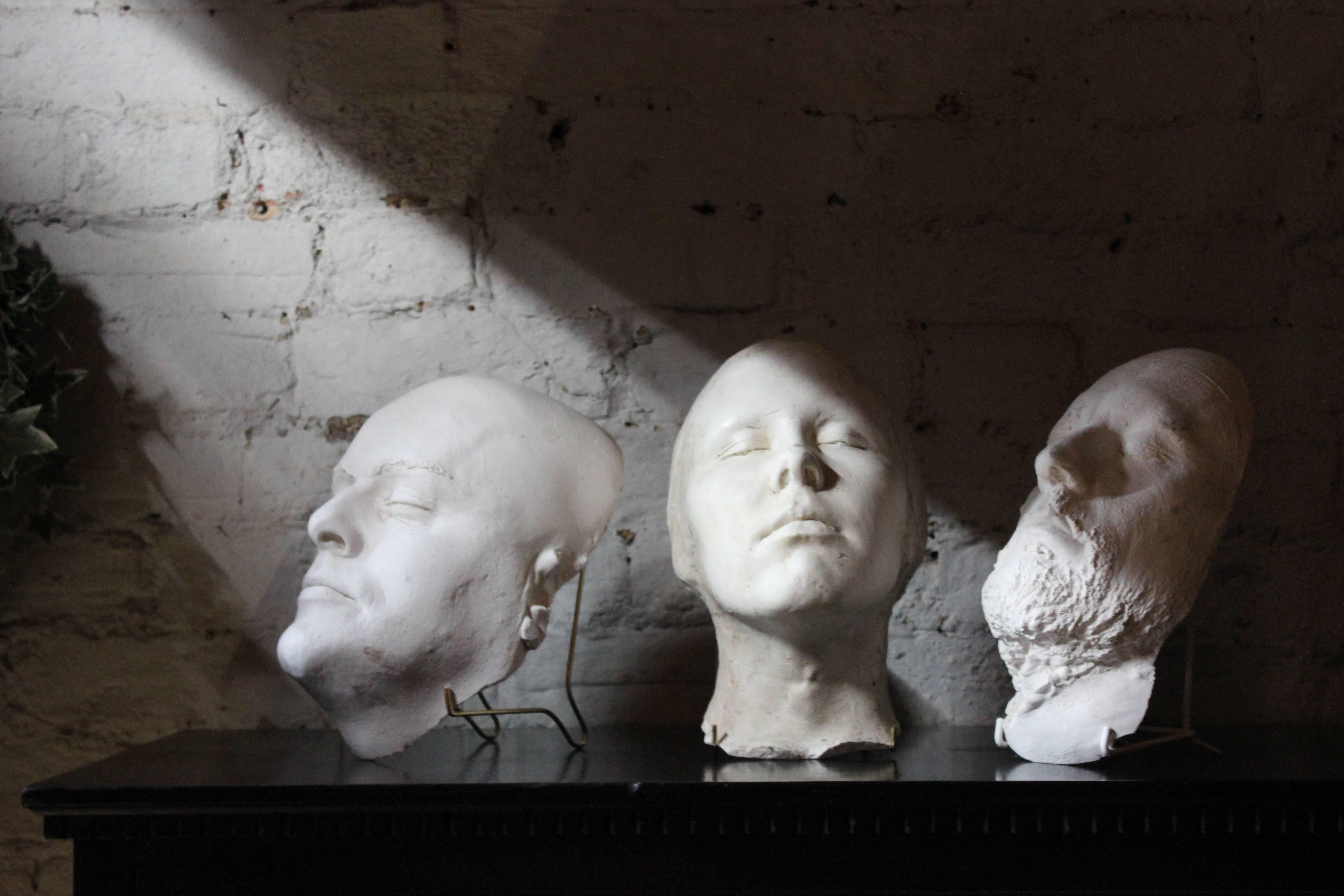 Good 20th Century Plaster Death Mask of a Burly Gentleman 4