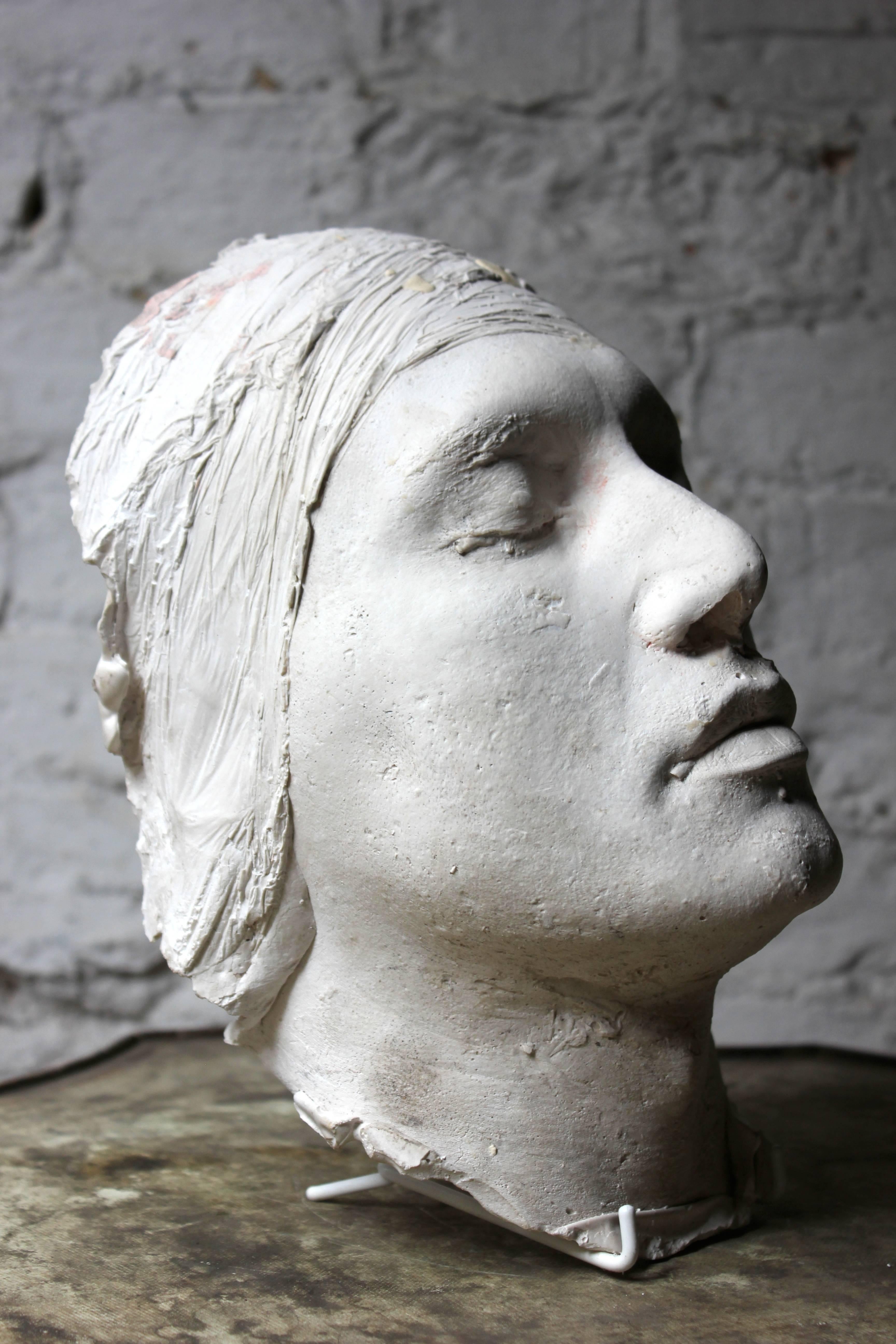 Good Mid-20th Century Plaster Death Mask of a Young Gentleman 5