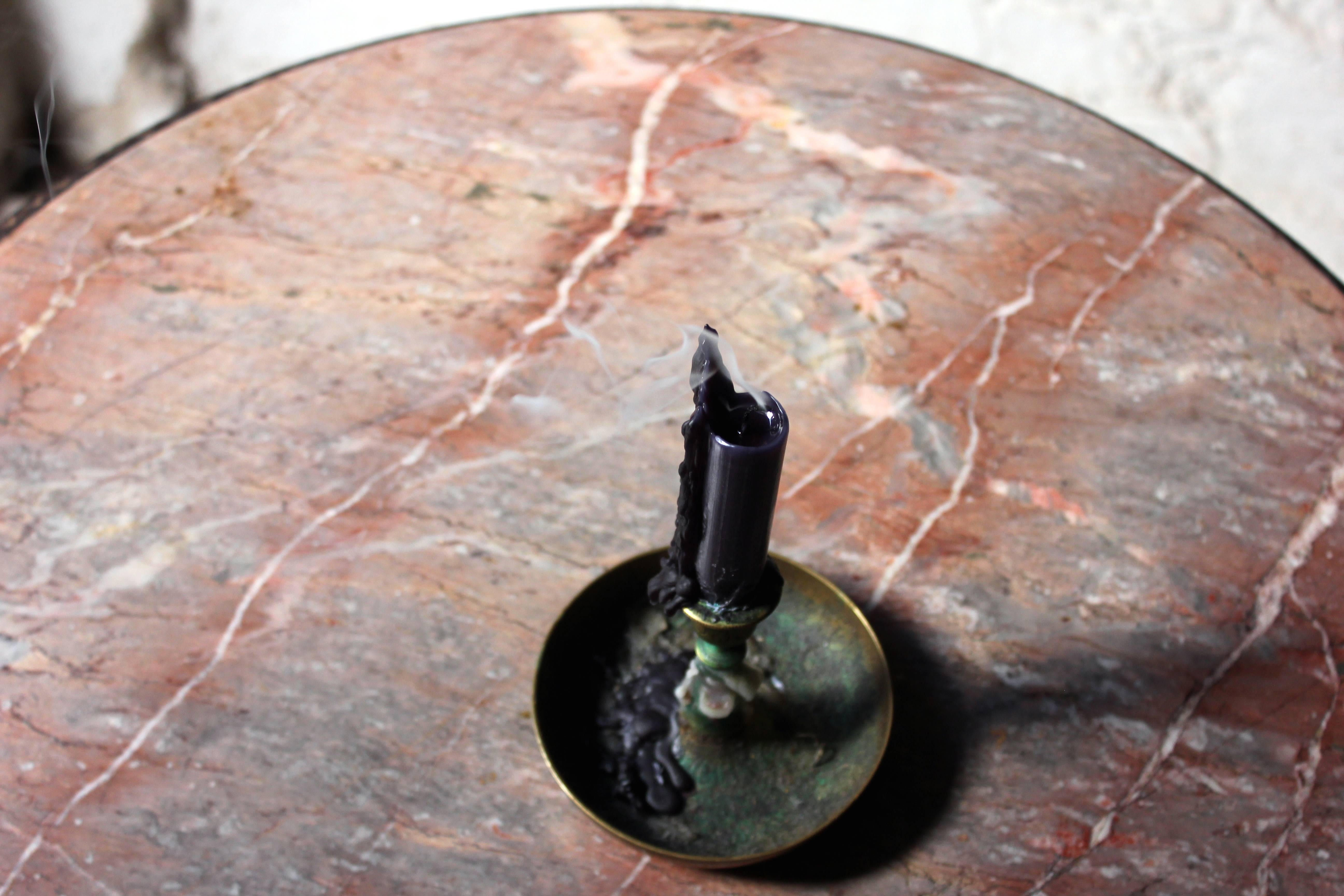 Victorian Cast Iron and Portasanta Brecchia Marble Top Circular Occasional Table 2