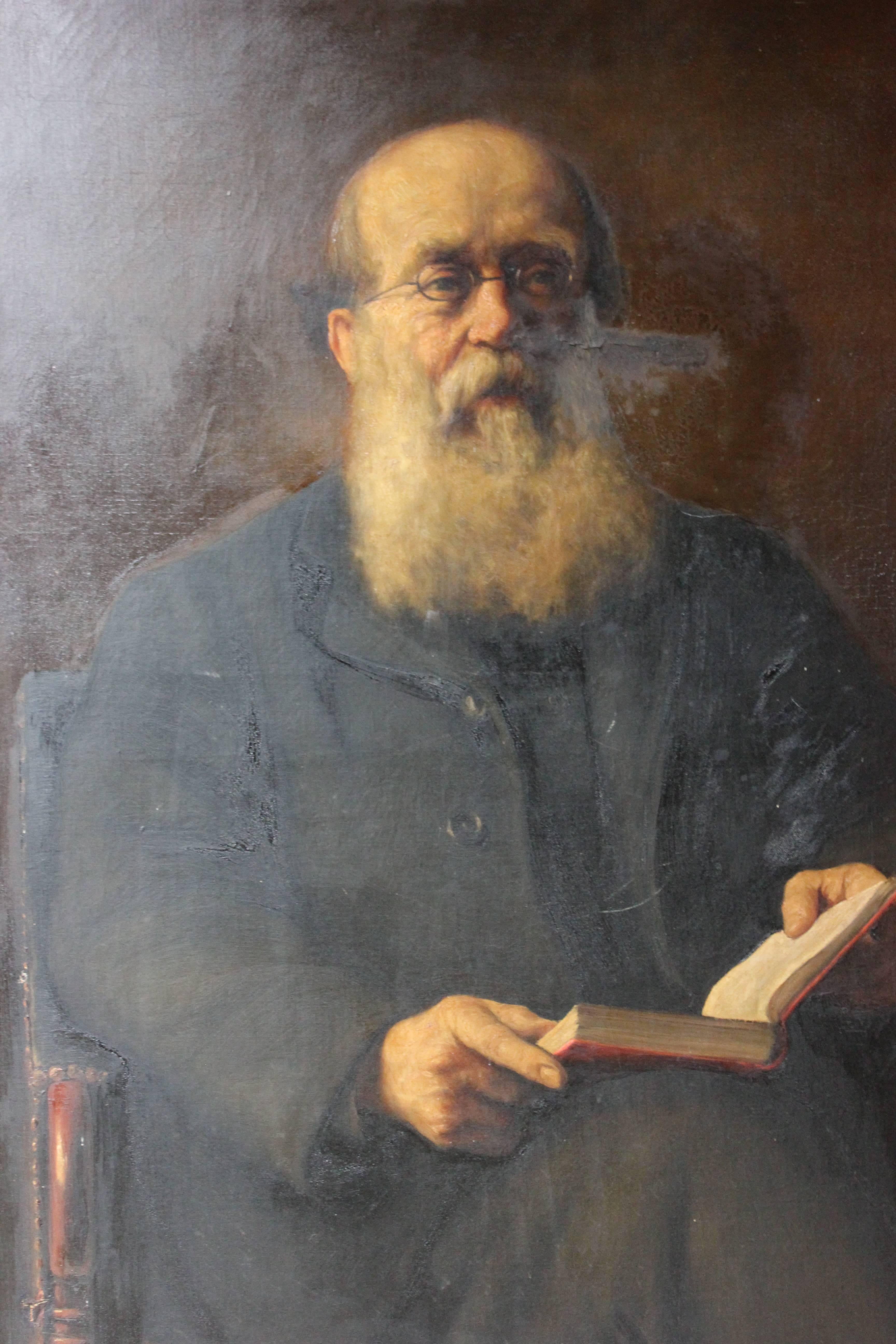 Oak Ambrose Dudley, A Large English School, Gilt Framed Oil on Canvas Portrait