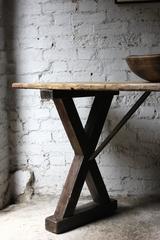 Attractive 19th Century English Bleached Oak and Stained Pine Tavern Table