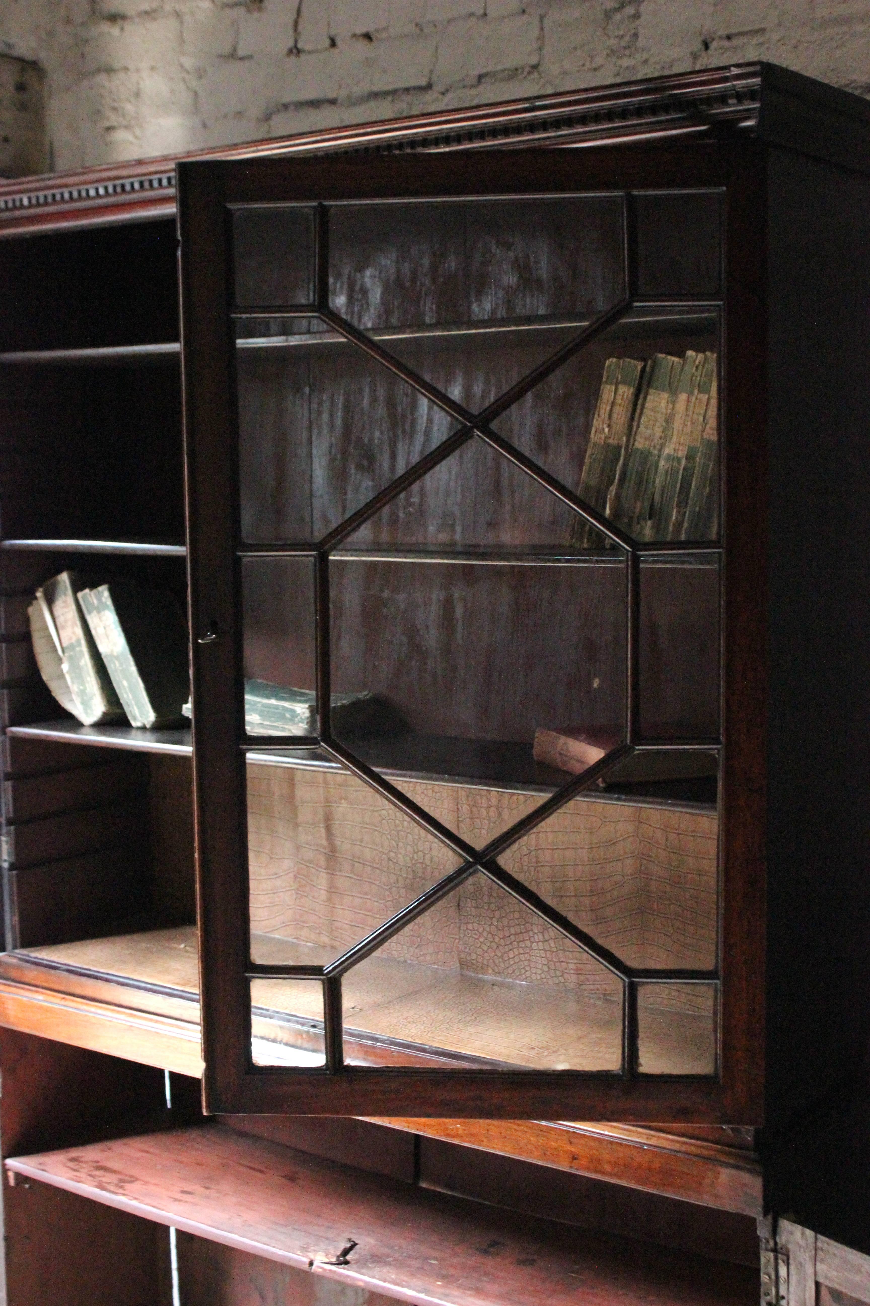 Beautiful Regency Period Mahogany Astragal Glazed Bookcase, circa 1820 3