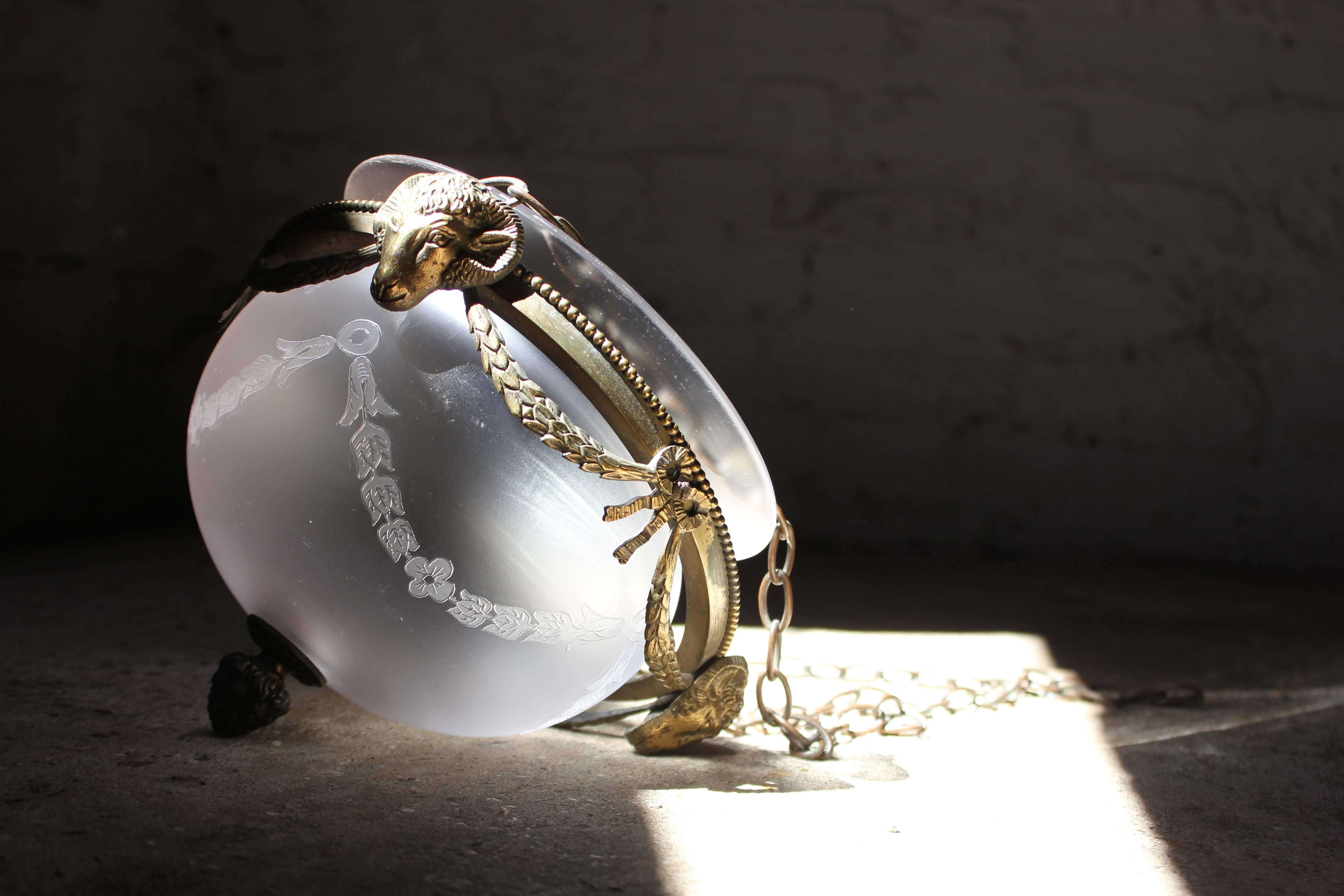 edwardian glass pendant light