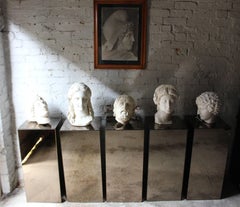 Highly Decorative Group of Five 20th Century Plaster Portrait Head Studies