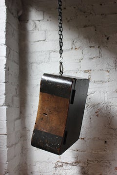 Scarce Black Painted English Oak Shipwright’s Caulking Tool Box, circa 1880