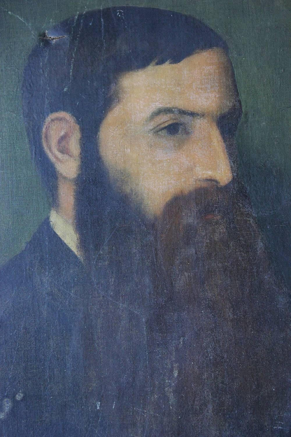 Circle of G.F. Watts, Portrait of a Bearded Gentleman, circa 1850-1870 2