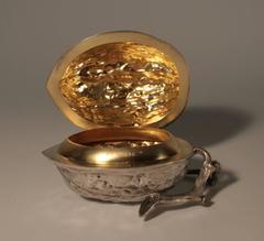 Large Sterling Silver Walnut by Leuchars, 1882