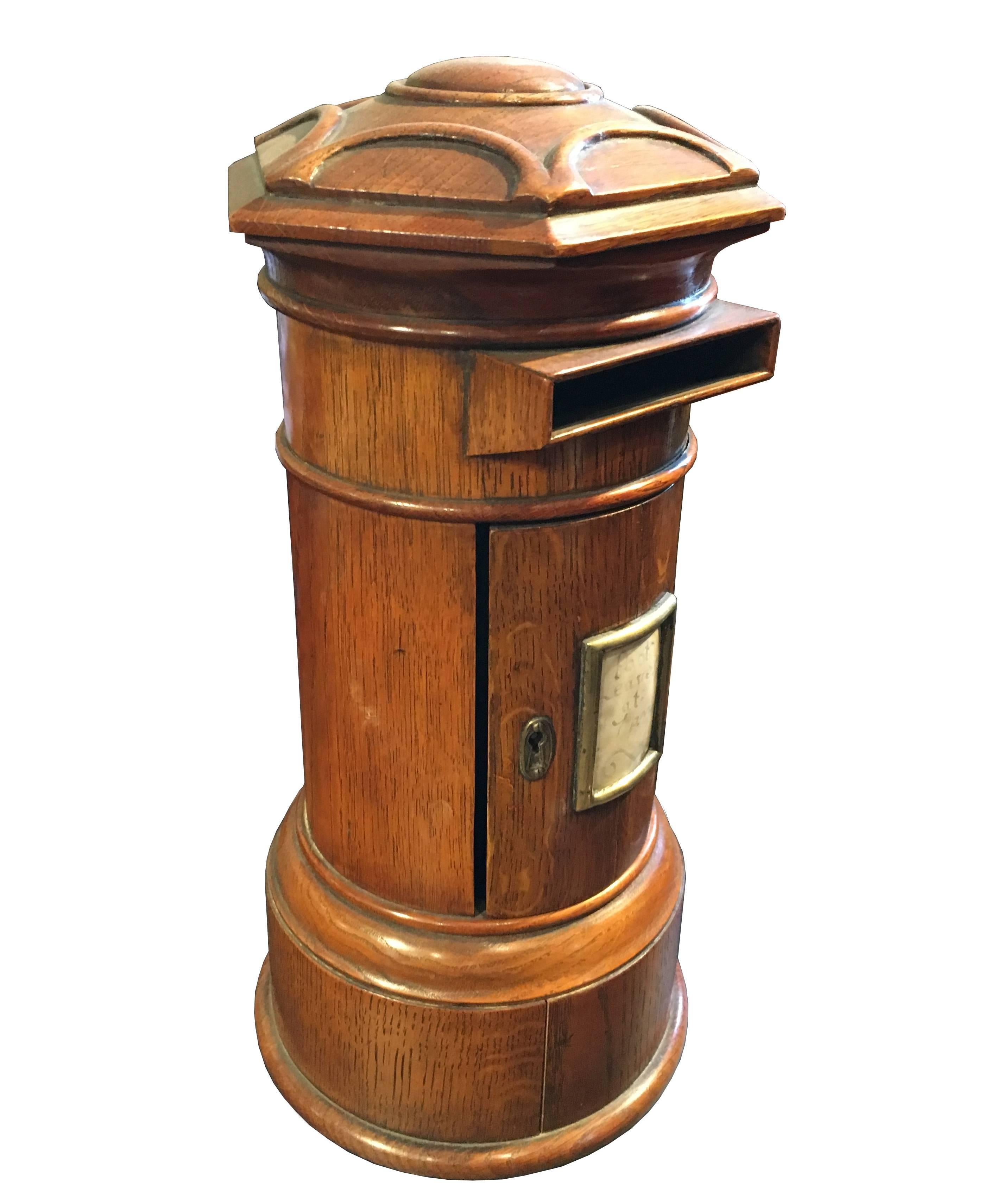 Victorian 19th Century Oak Country House Post Box For Sale