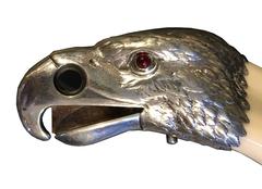 20th Century Silver Eagle Headed Tooth Cigar Cutter