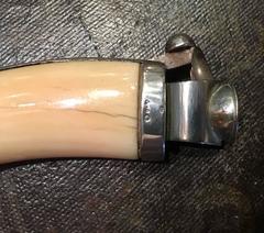 Silver Eagle Head Garnet Eye Tooth Cigar Cutter