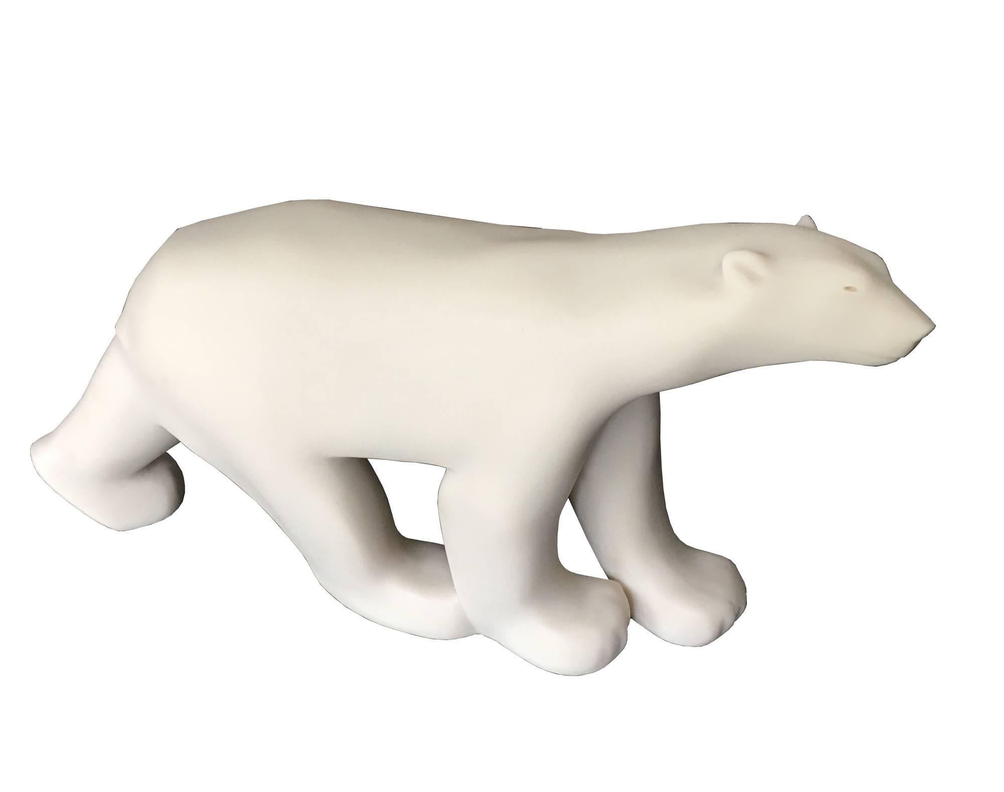 Franc¸ois Pompon: ‘Ours Blanc’ (Polar Bear), a fine Art Deco style reproduction of the original bronze.

This high quality cast marble reproduction is faithful to the later bronze castings in every way including dimensions.

24 cm high x 45 cm