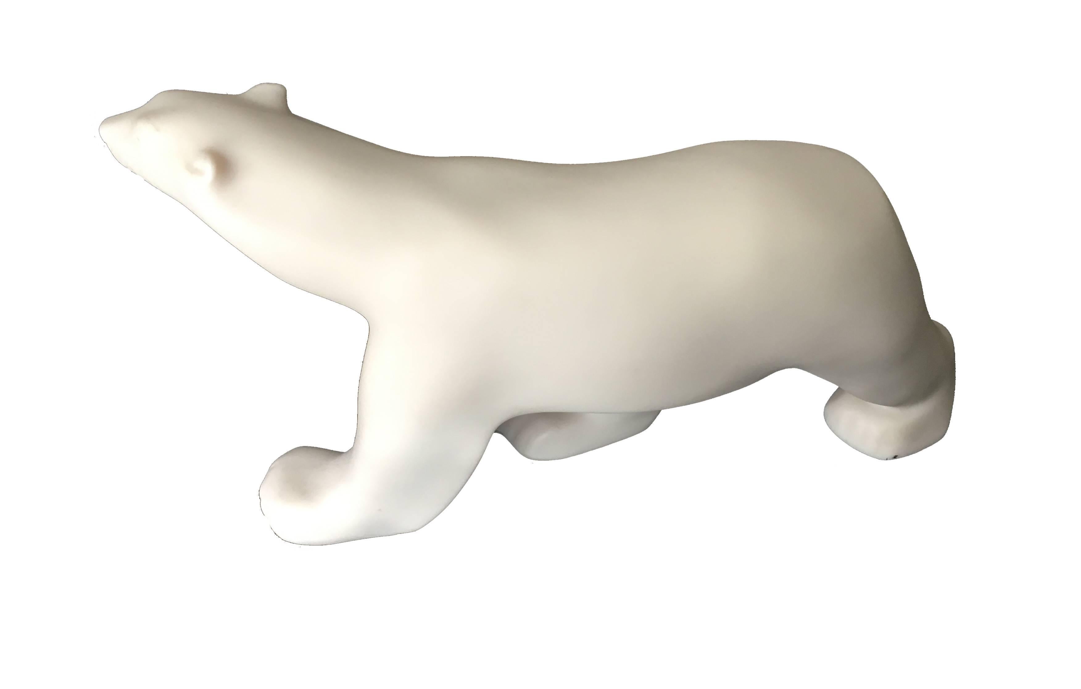 art deco polar bear sculpture