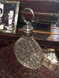 Hermes Baccarat Crystal and Silver Decanter