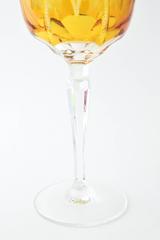 Four Hand-Cut Floral Crystal Water Glasses by Varga Avignon