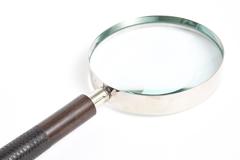 Victorian Carved Wood Dog Head Chrome Magnifier