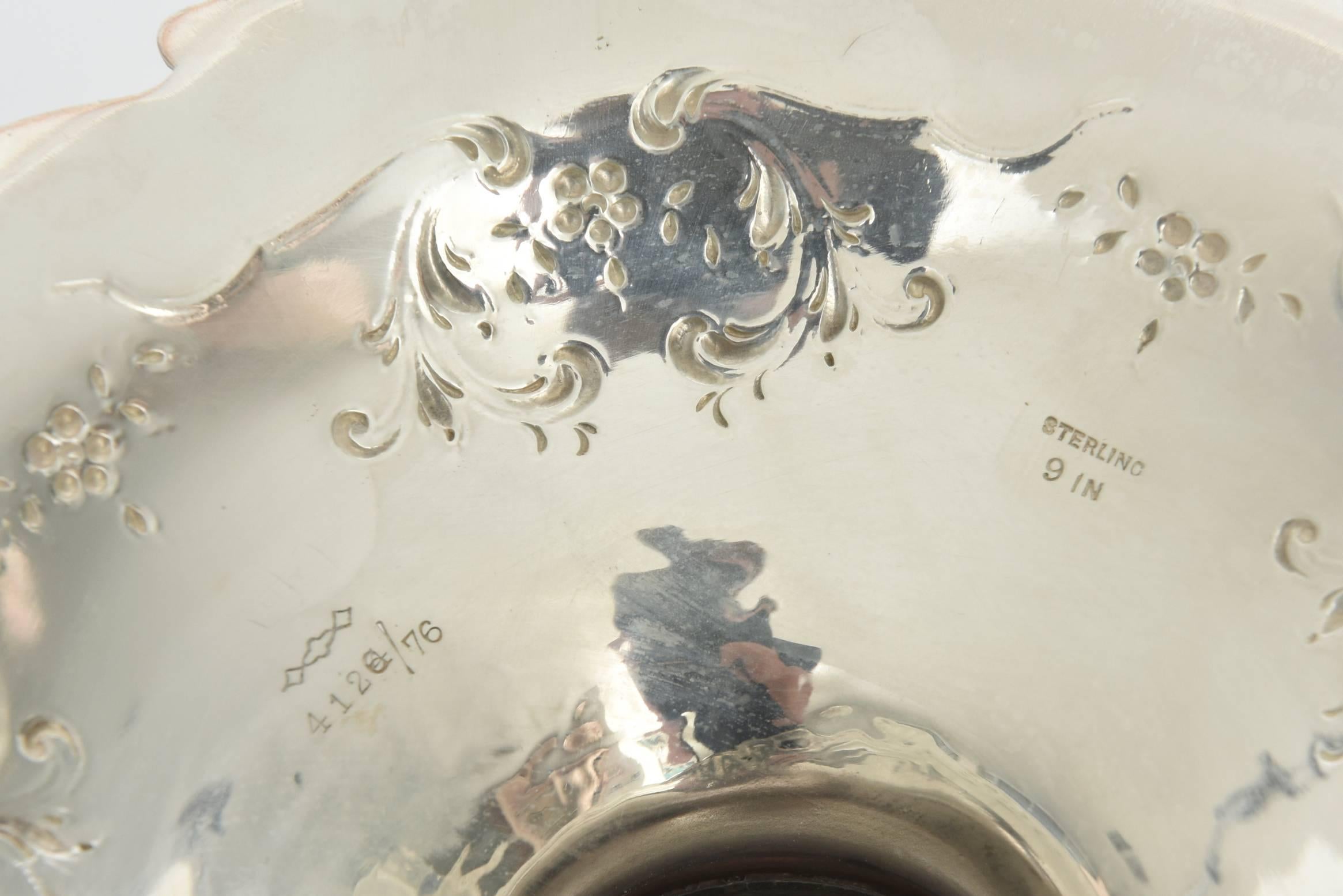 Floral Sterling Silver Champagne Wine Bucket Vase by Graff, Washbourne & Dunn 4
