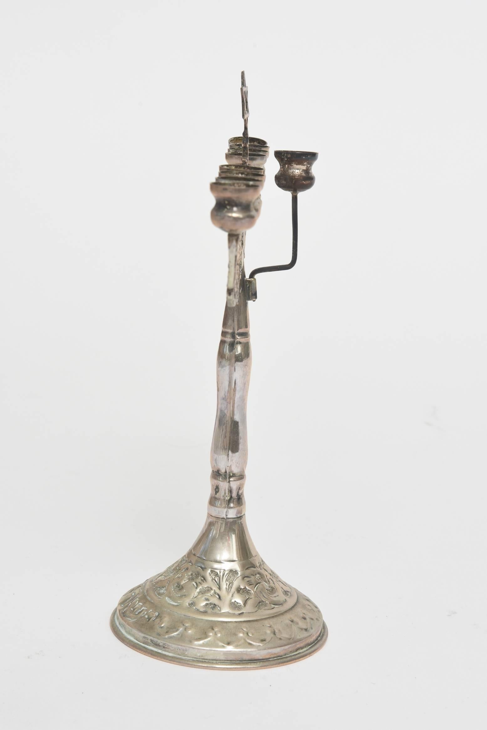 Late Victorian Late 20th Century Sterling Menorah