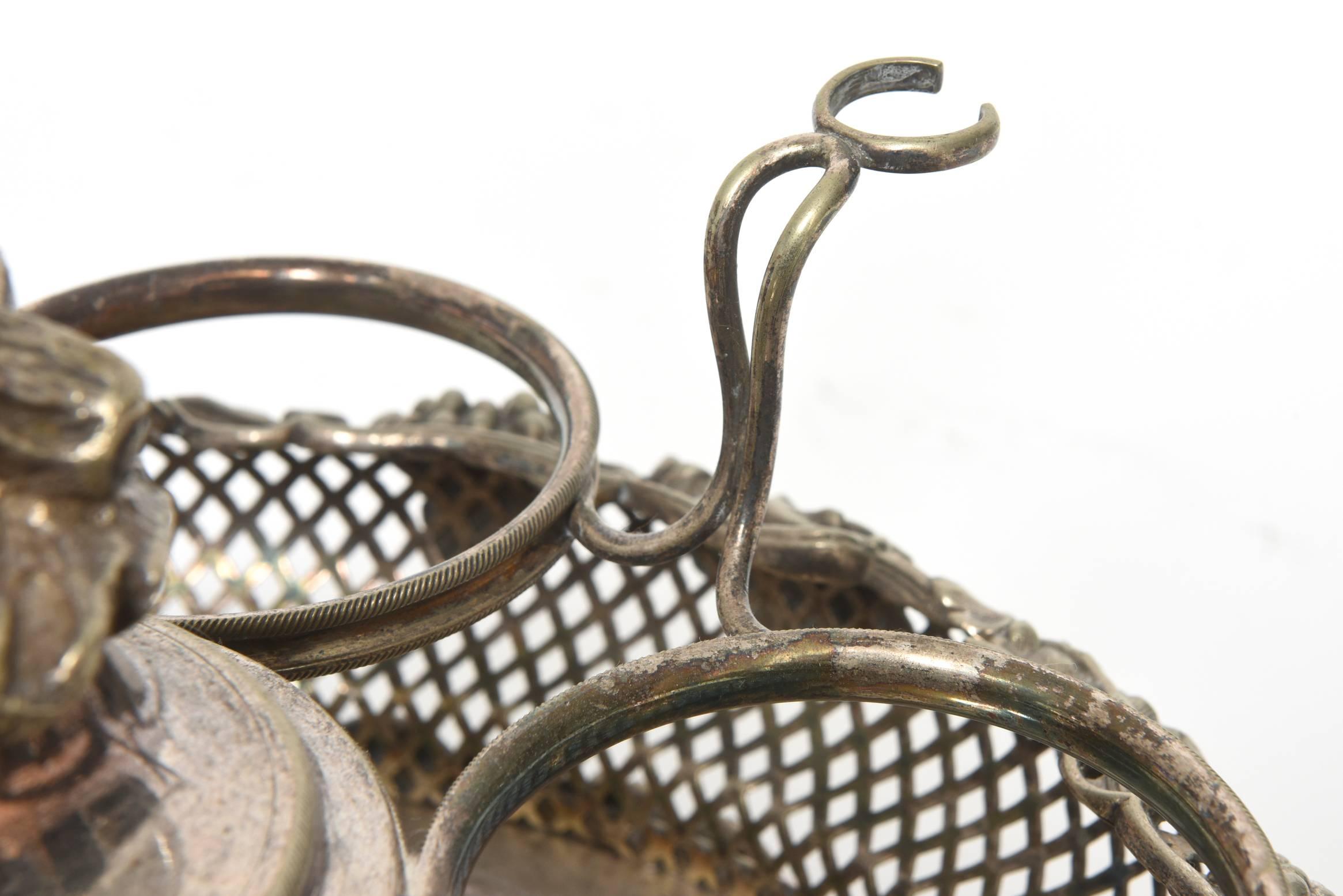 Victorian Silver Plate Grape Decanter Stand Holder Tantalus for Five Bottles For Sale 5