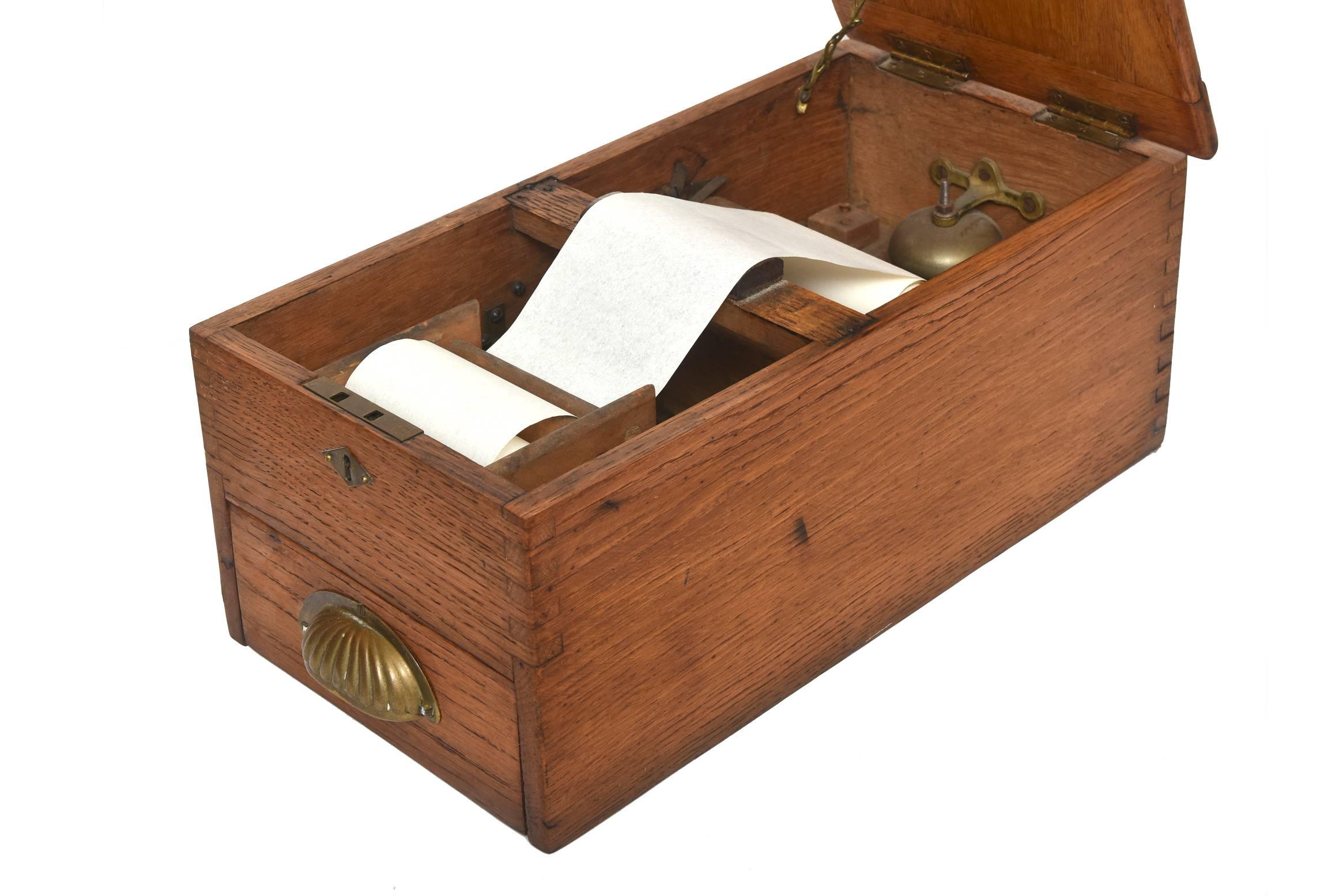 antique wooden ballot box