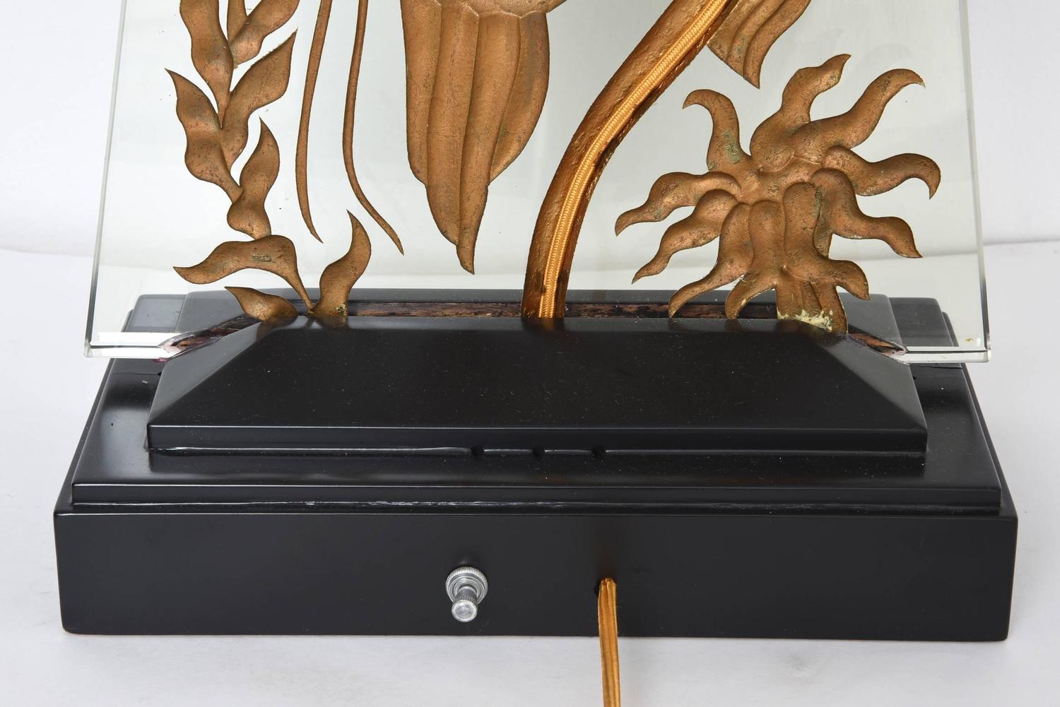 Art Deco Fish Aquarium Lamp For Sale at 1stdibs