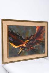 Peinture en fourrure d'oiseau de Leonardo Nierman, vers 1966