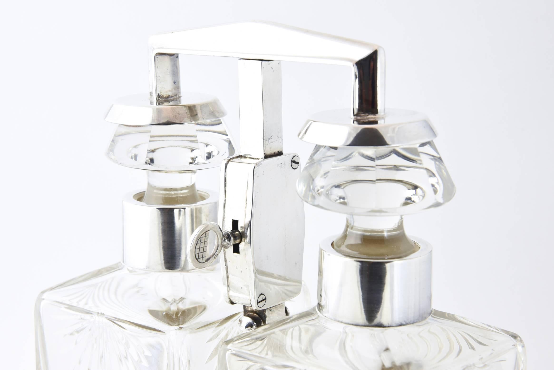 German WMF Art Deco Tantalus Decanter Set