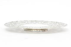 Ornate Pierced Sterling Tray with Dragons and Putti Design by Mount Vernon