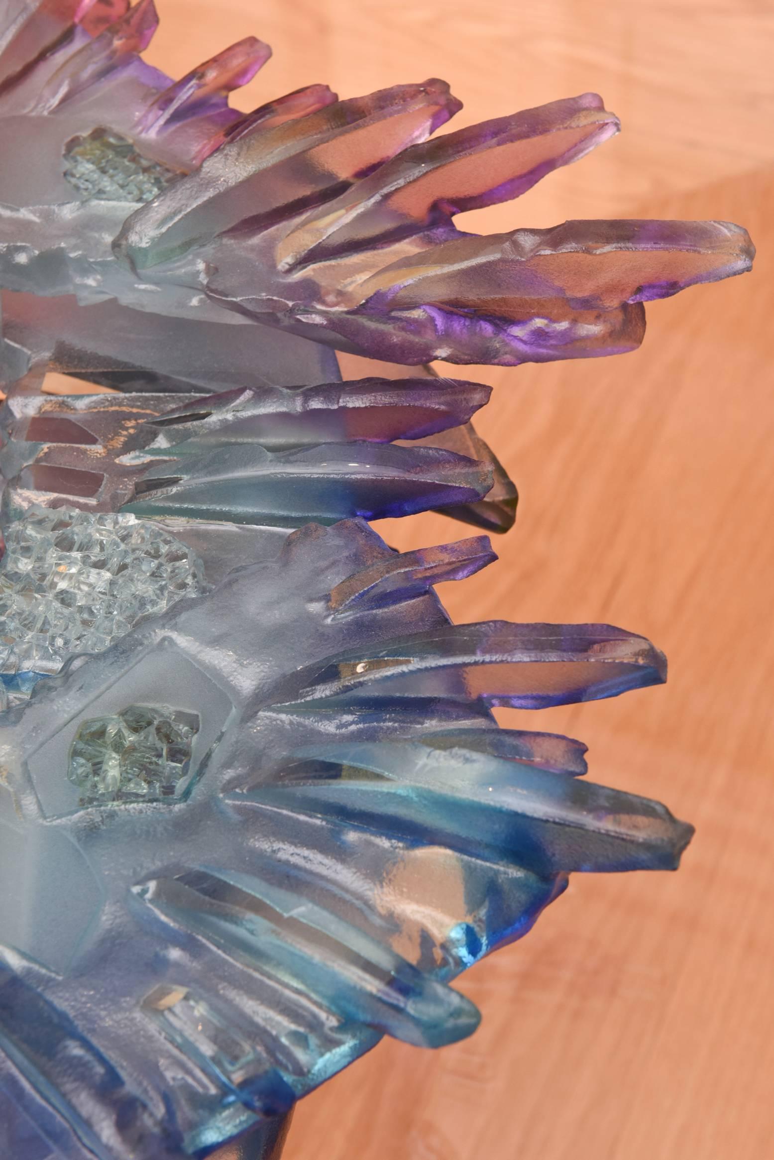 Susan Pelish Abstract Art Glass Bowl Sculpture 2