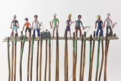 Jim Lewk Fishing Pier Copper Sculpture