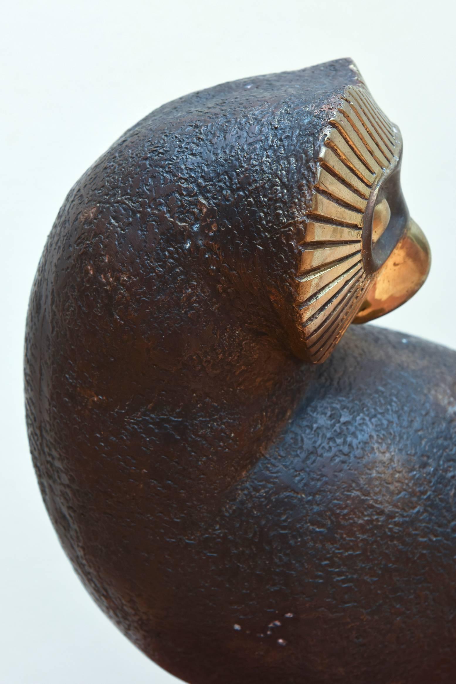 Mid-Century Modern Large Bronze Owl 3