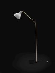 White Lady V Brass Floor Lamp by Lorenza Bozzoli