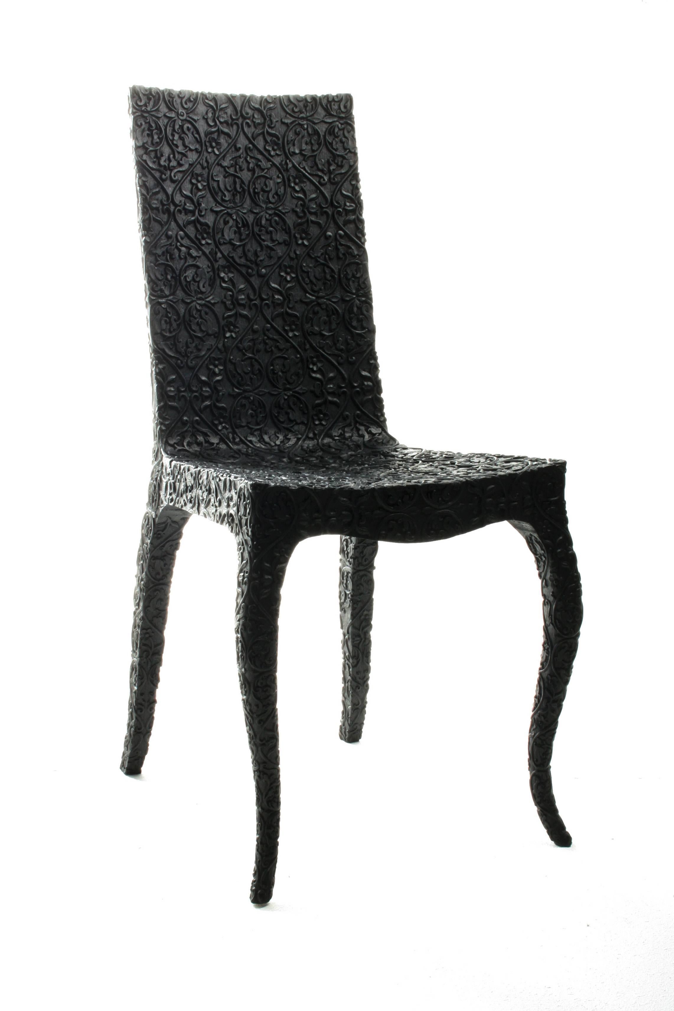 Dutch Carved Chair by Marcel Wanders For Sale