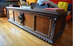 Italian Carved Walnut Cassone/Trunk