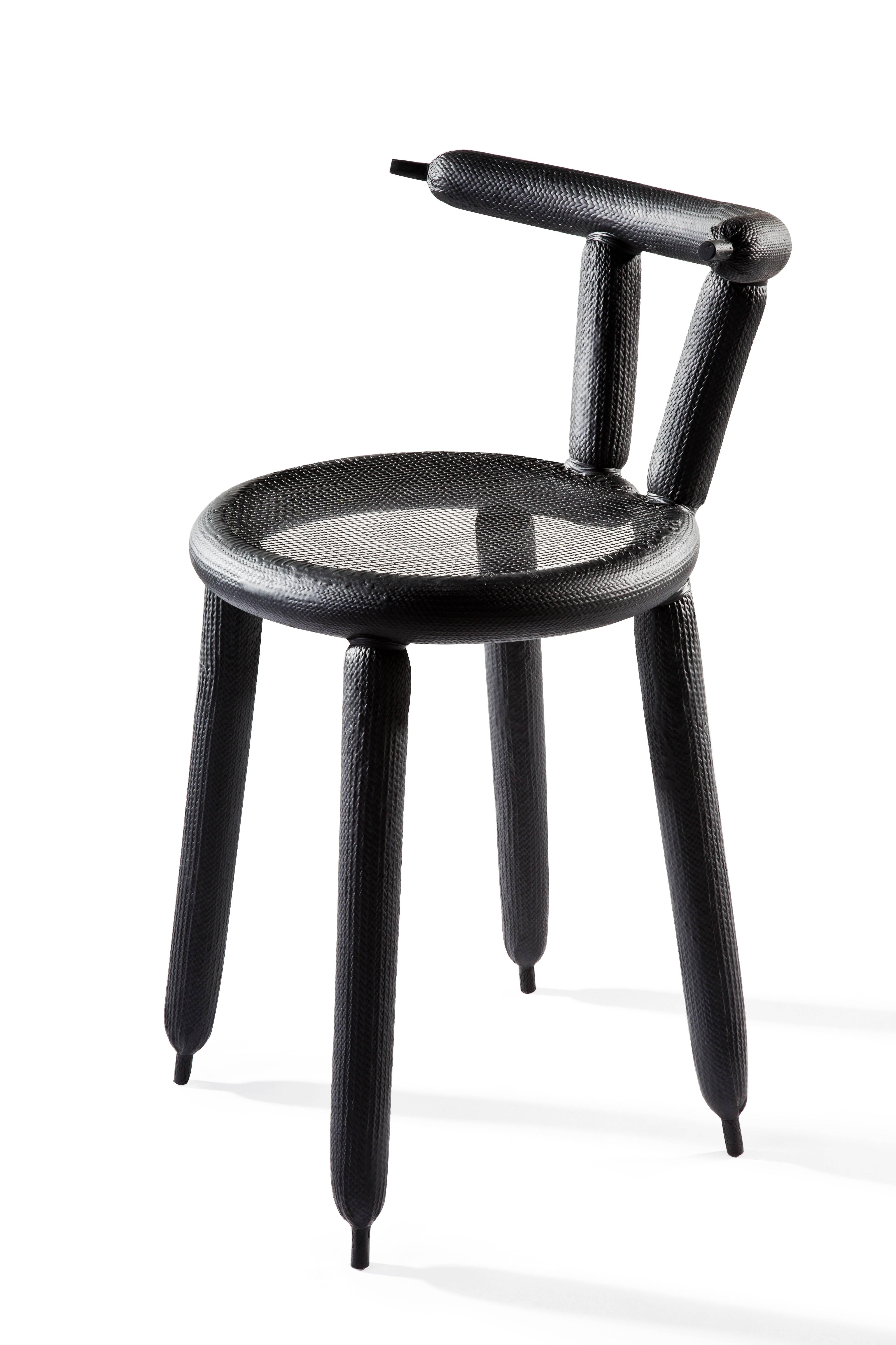 Dutch Black Carbon Balloon Chair by Marcel Wanders For Sale