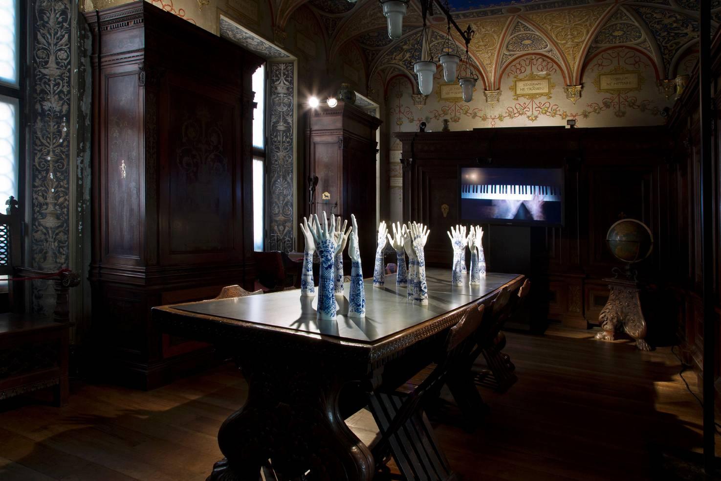 Contemporary Fragile Fingers on a Grand Piano by Marcel Wanders