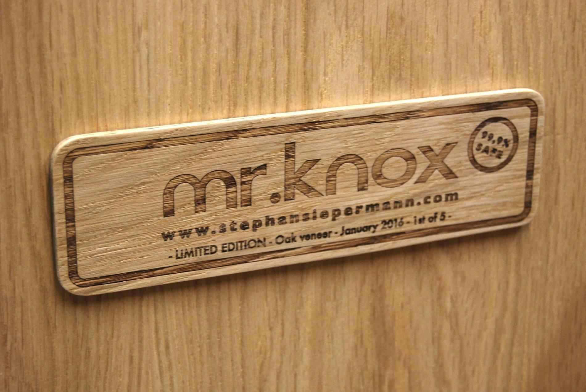 Contemporary Mr. Knox Liquor Cabinet, Oak, Limited edition of 5 For Sale