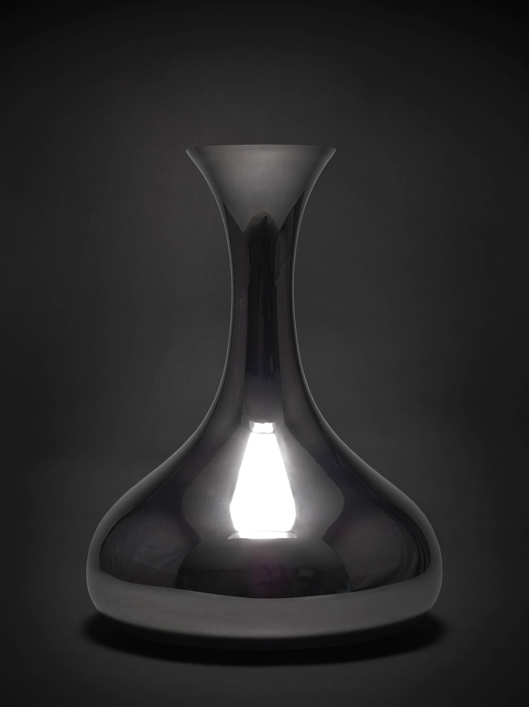 Modern Platinum Ampolla Alta Vase, Re-Edition, 1960 For Sale