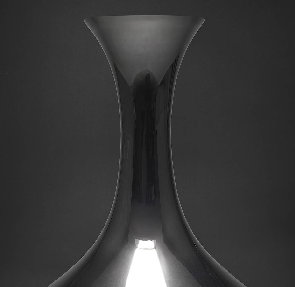 Italian Platinum Ampolla Alta Vase, Re-Edition, 1960 For Sale