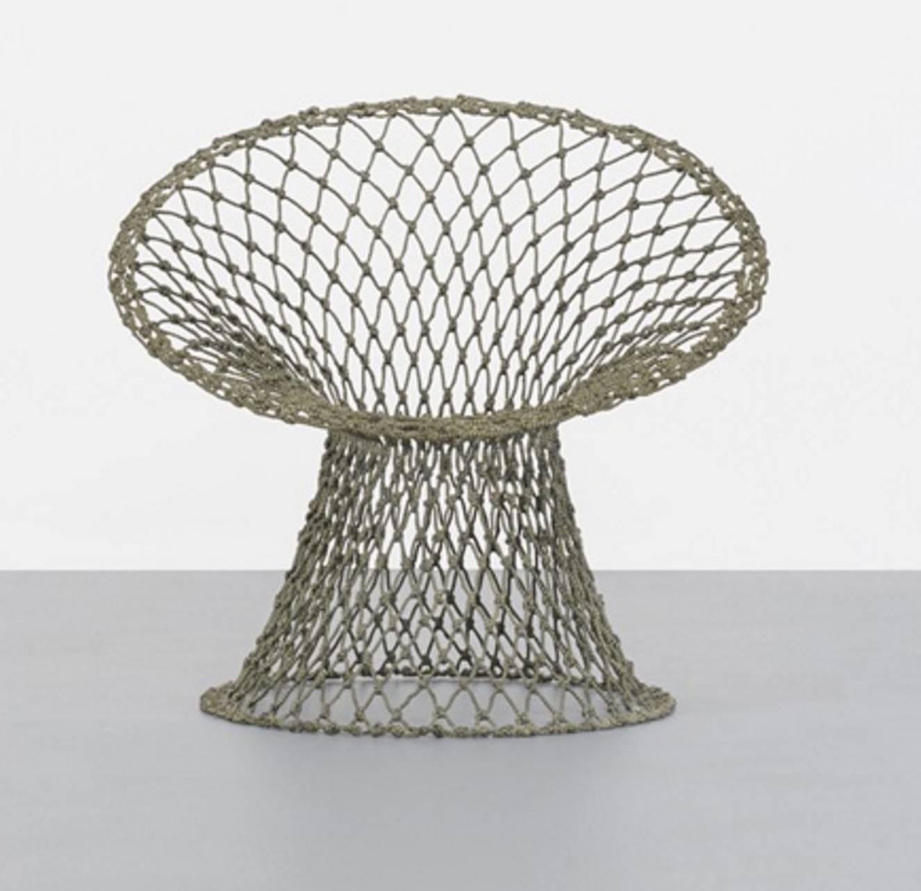 Fishnet Chair In Excellent Condition For Sale In Munich, Bavaria