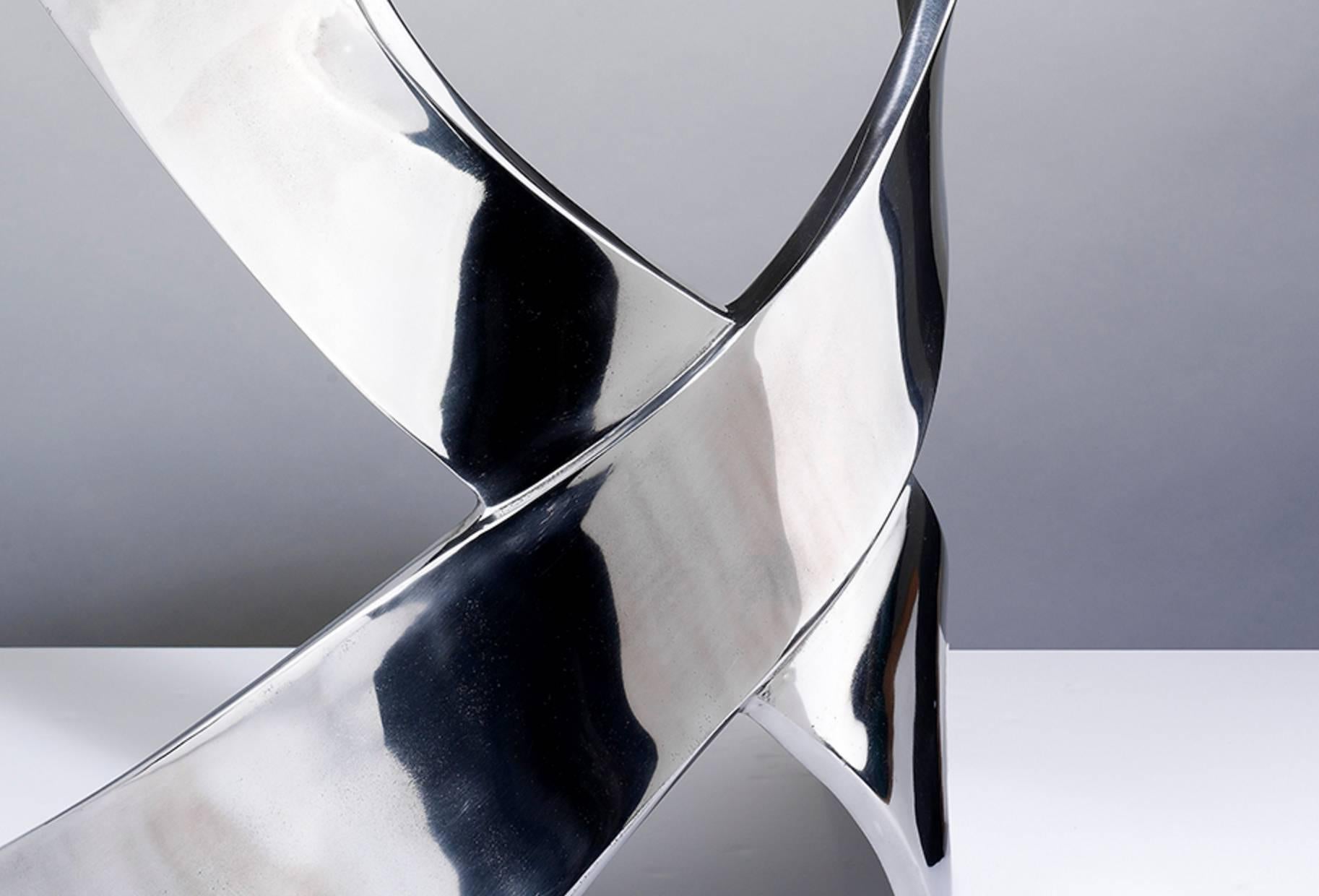 This high quality piece is made in England from sand cast and hand polished pure aluminum using local processes and sustainable craftsmanship. The result is a stunning work of art that can be used as a sculpture or as a piece of
