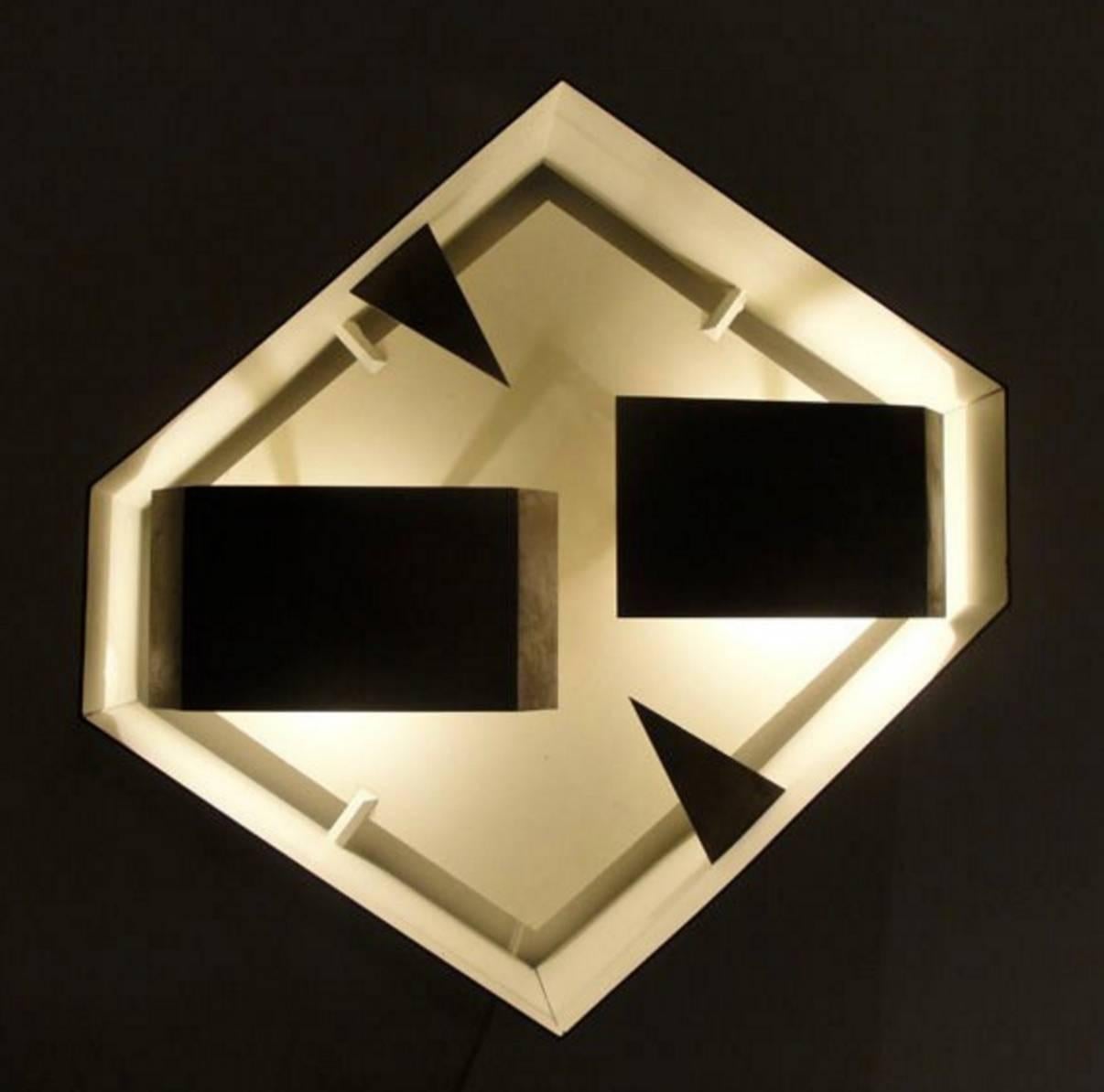 Contemporary Hexagonal Quadro di Luce Wall Sculpture, Gio Ponti, Limited Edition For Sale