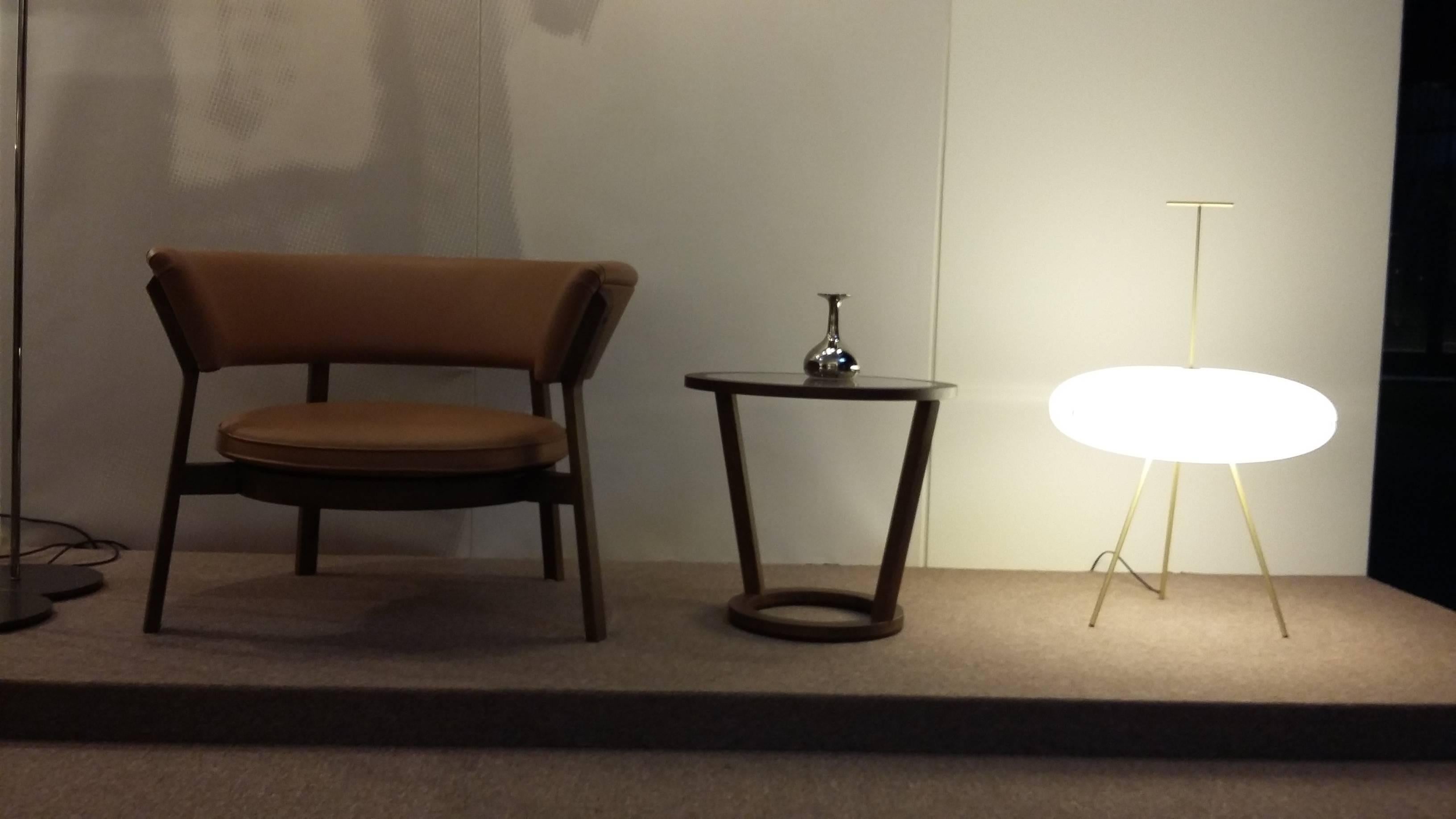 Brushed 1957 Luna Lamp by Gio Ponti, never produced before  For Sale