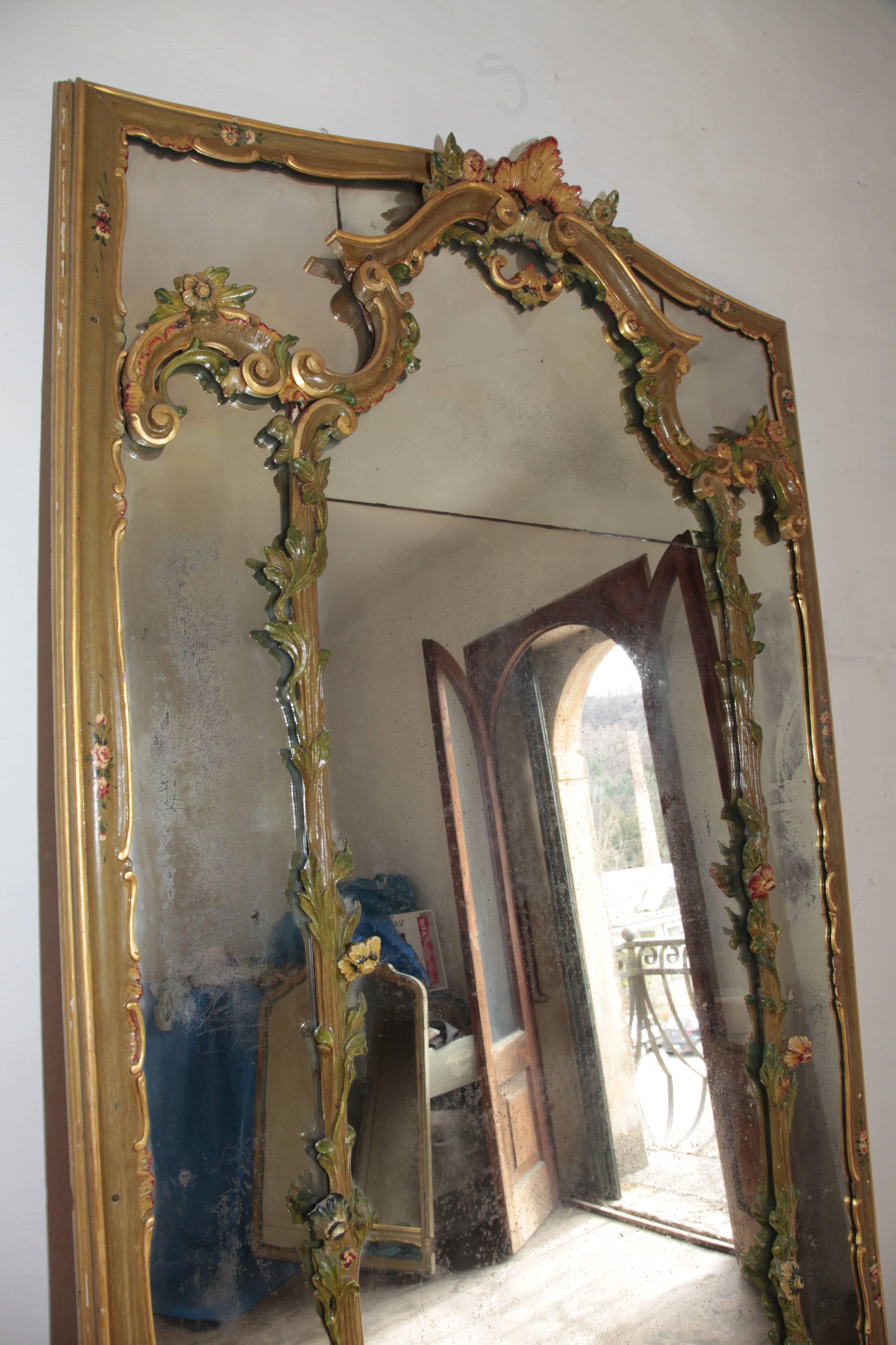 Early 20th Century 1920s Venetian Mirror For Sale