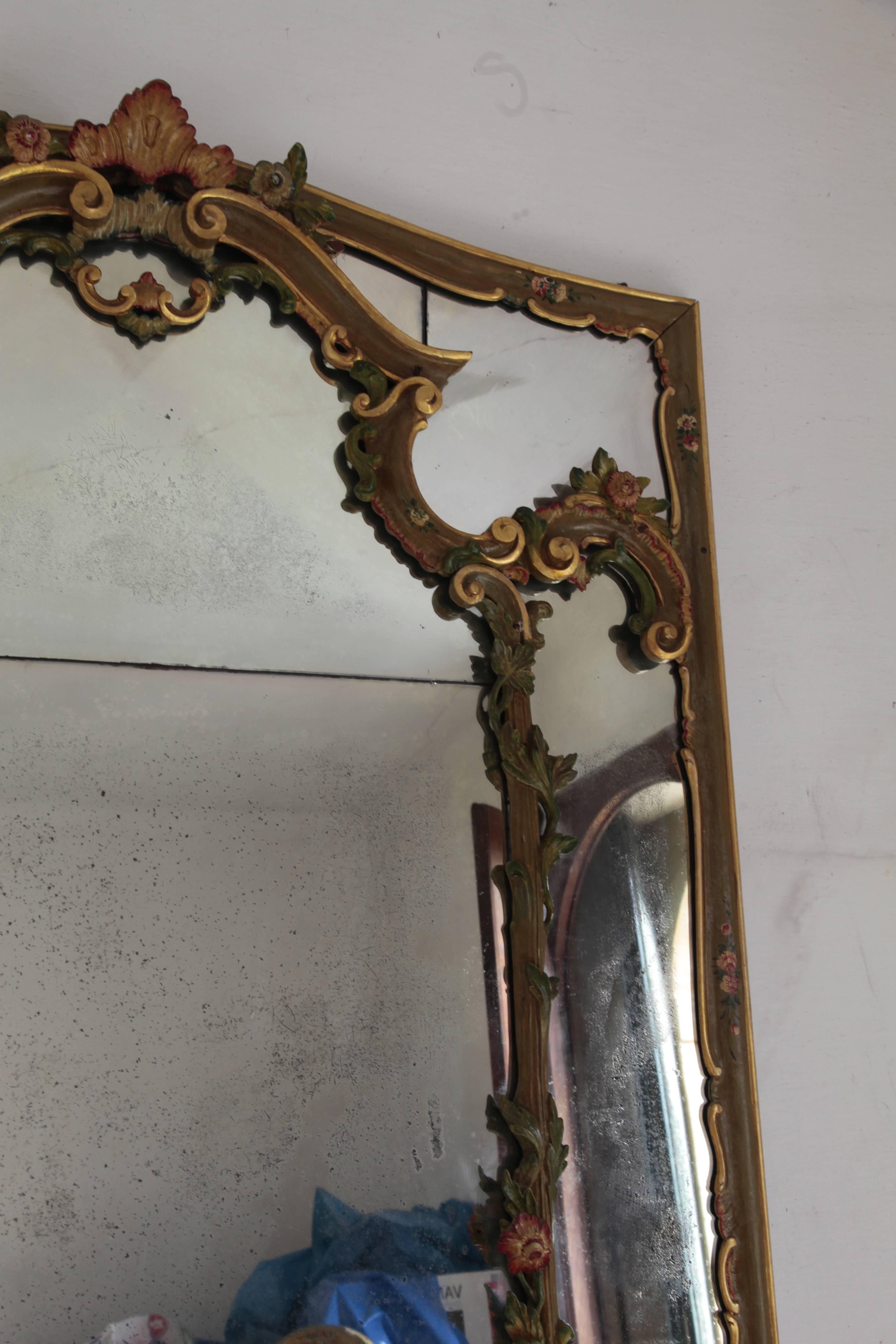 Italian 1920s Venetian Mirror For Sale