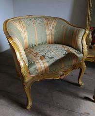 Four 1920s Venetian Armchairs and Coffee Table