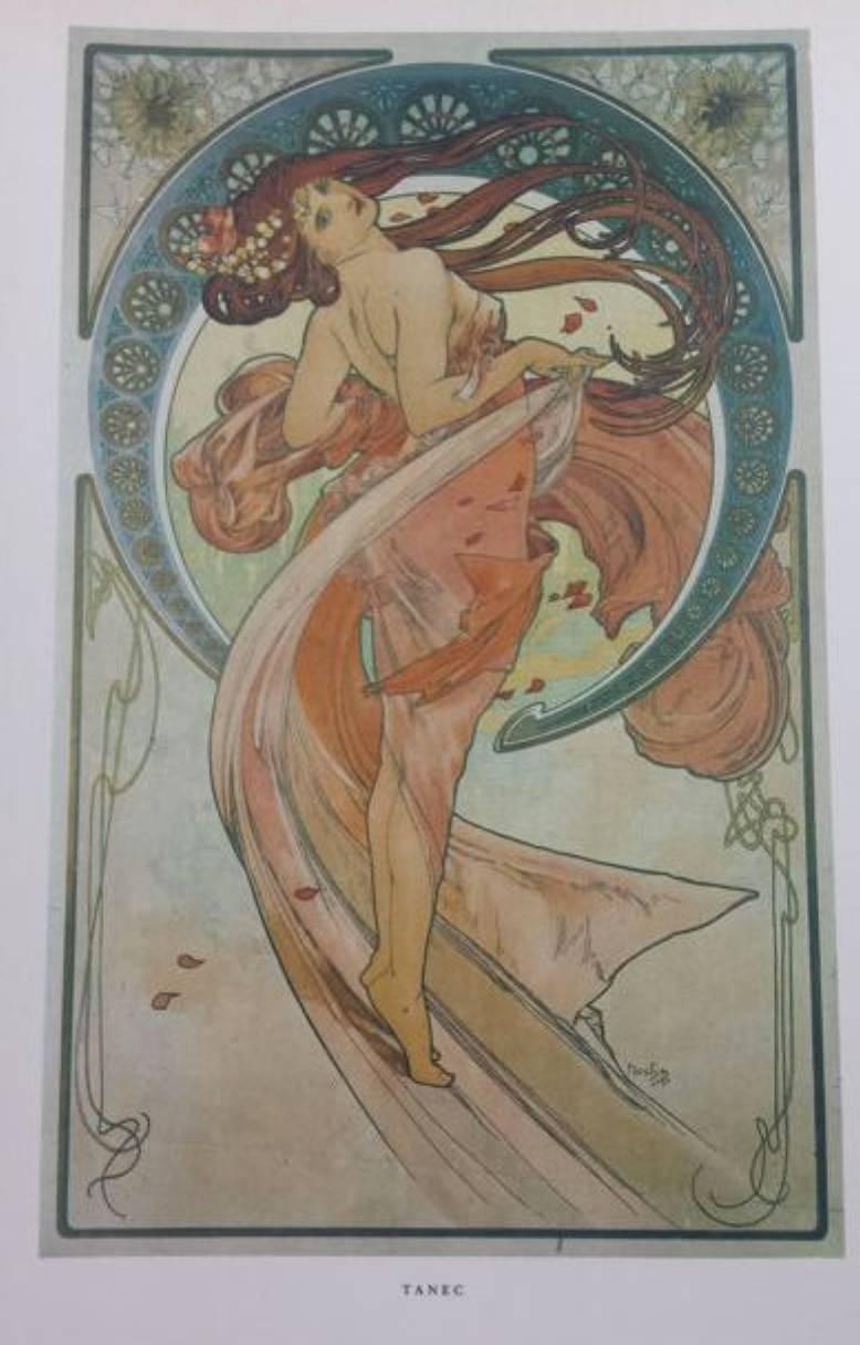 Paper Alfons Mucha Print (after), 1980 For Sale