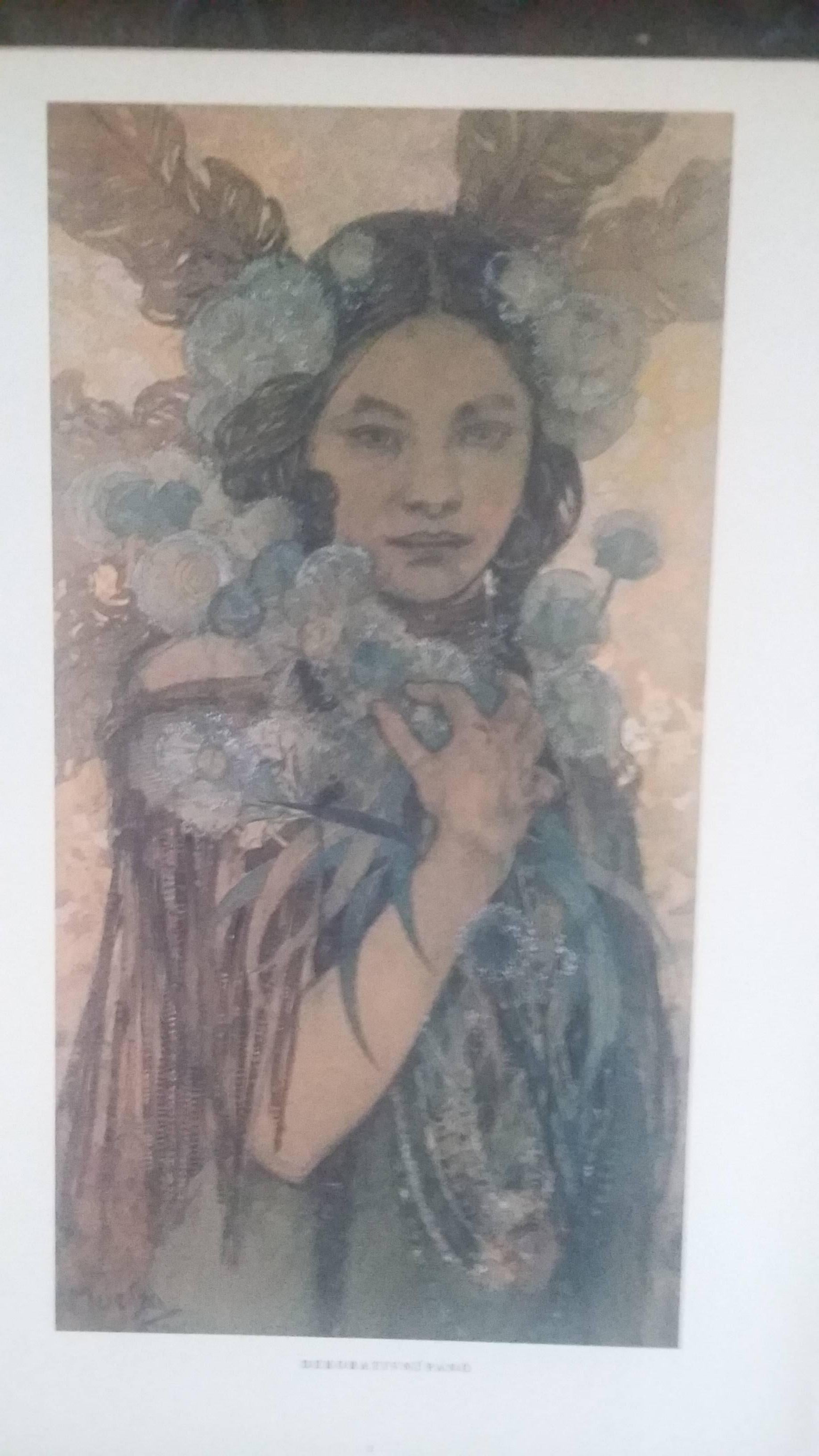 Paper Alfons Mucha Print After, 1980 For Sale