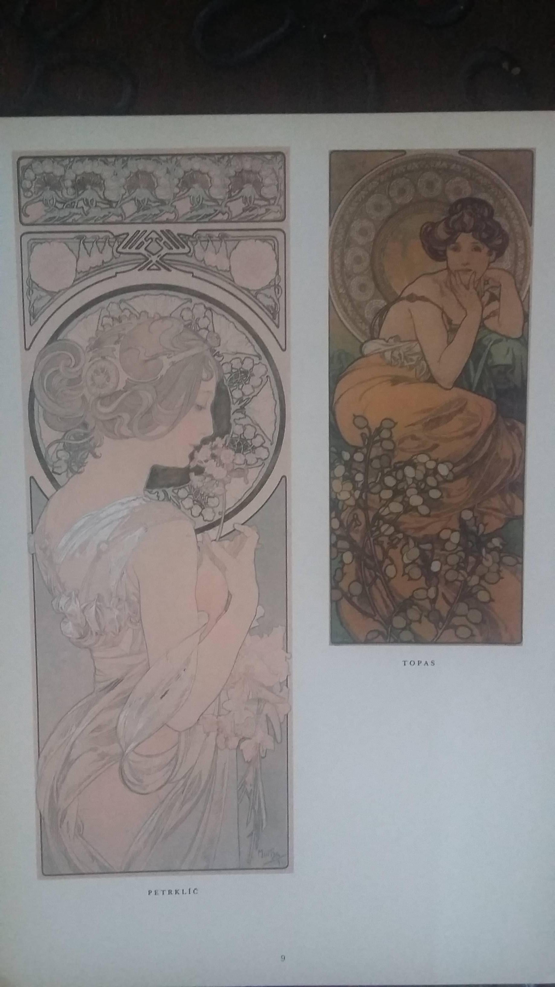 Late 20th Century Alfons Mucha Print After, 1980 For Sale