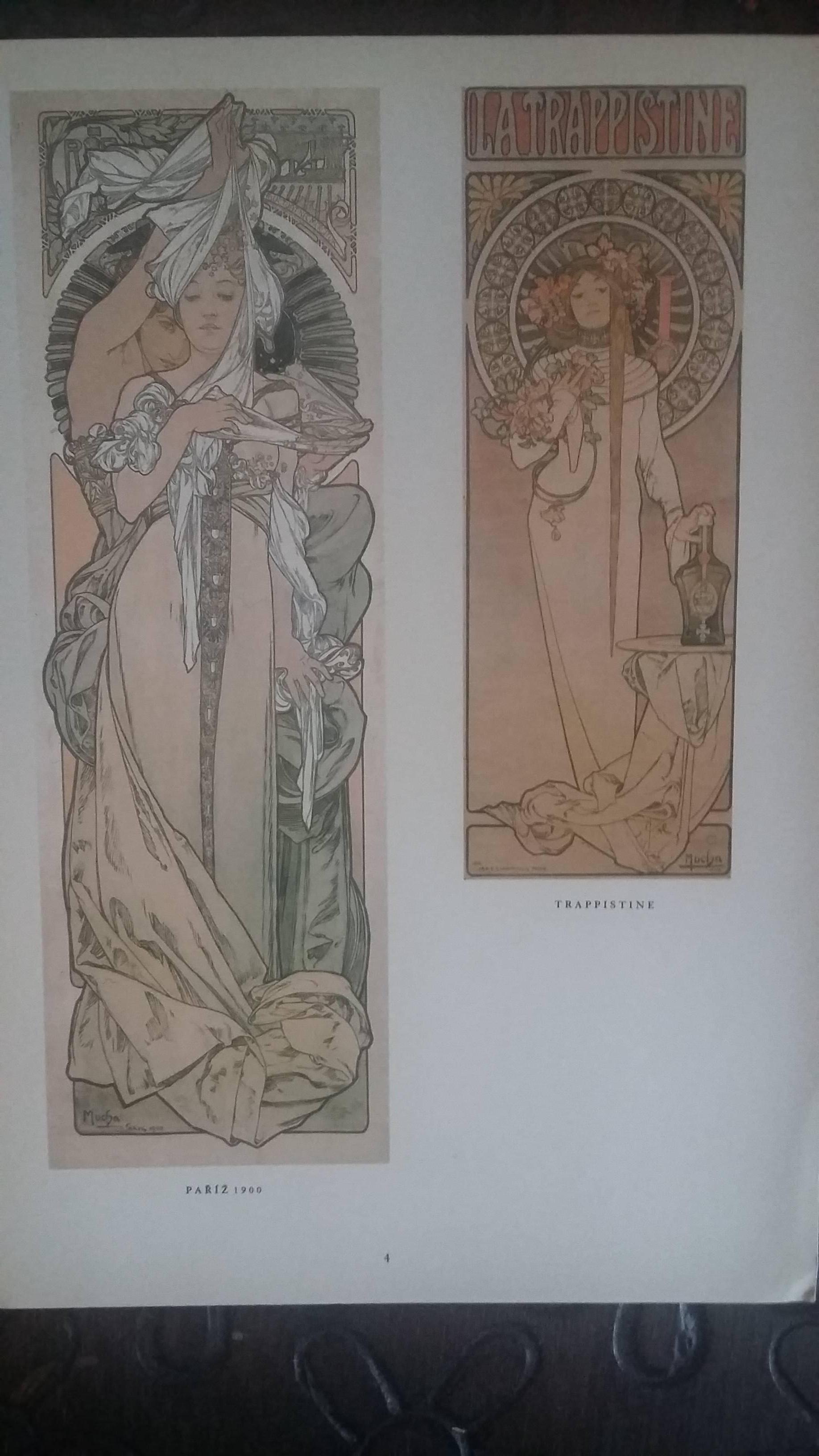 French Alfons Mucha Print After, 1980 For Sale